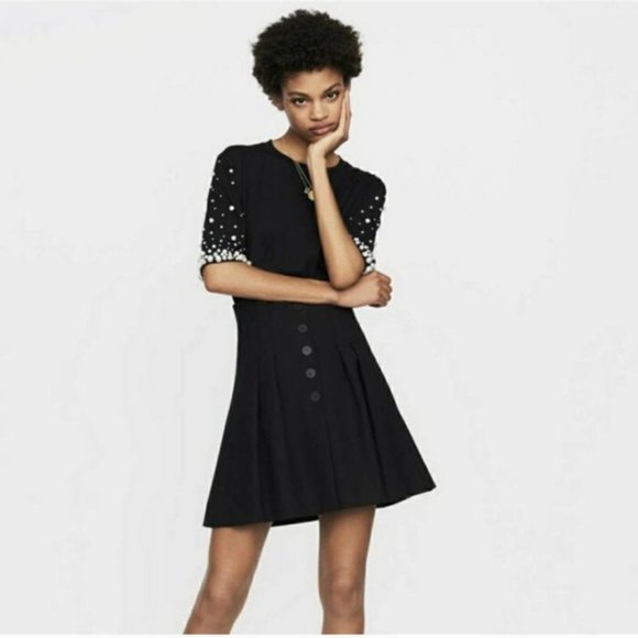 Maje Dresses & Skirts - Maje Button Front High Waist Pleated Mini Skirt